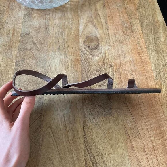 NEW IN BOX Barefoot Leather Toe-Ring Sandals, Zero Drop - Picture 5 of 5